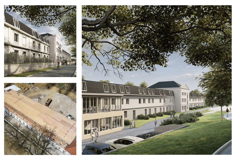 Architectural visualisation of a planned senior care home